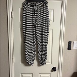 XL Black and White Striped Joggers